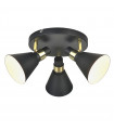 Industrial and retro ceiling lamp Biagio Matt black, gold