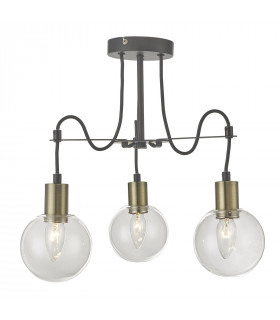 Moderne Deckenleuchte Gianni Antike Bronze, schwarz