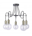 Plafonnier moderne Gianni Bronze antique, noir 5 ampoules
