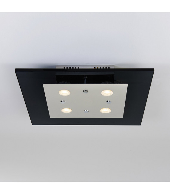 Plafonnier moderne Ottone Chrome, noir