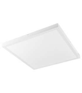 Plafonnier moderne Glissy Square blanc en alu