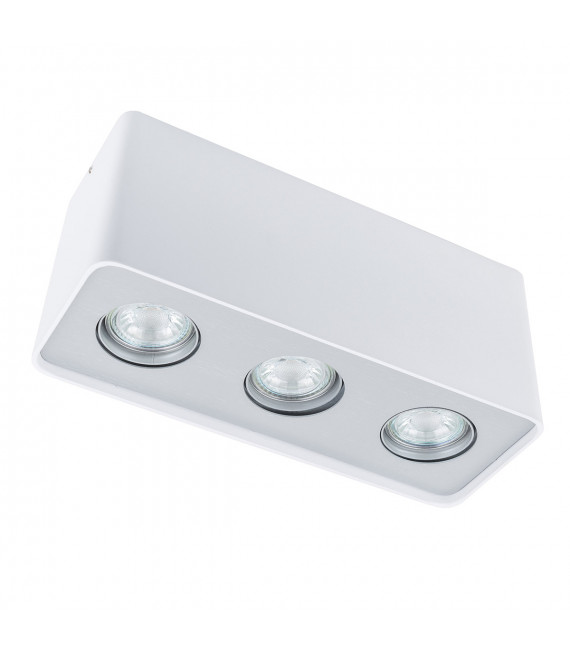 Harris white 3-bulb modern spot ceiling light