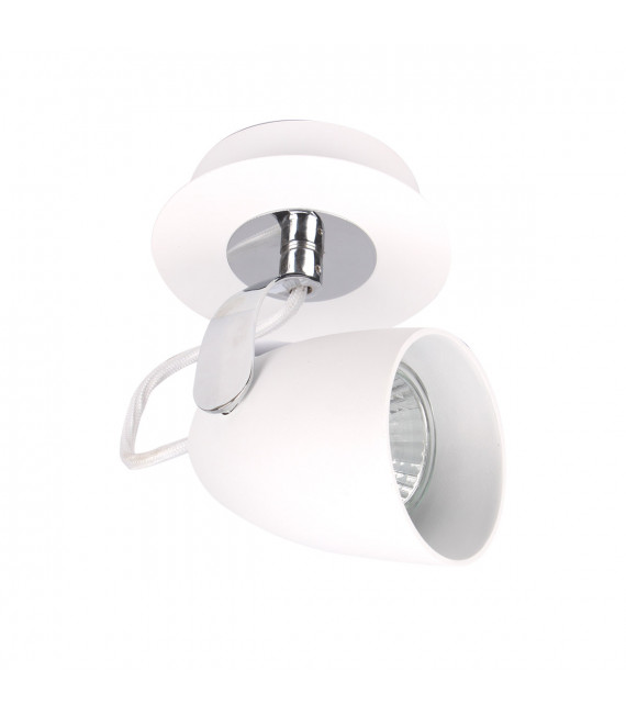 Spot moderne Oxford Chrome, blanc