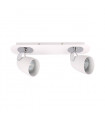Spot moderne Oxford Chrome, blanc 2 ampoules
