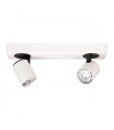 Spot moderne Elvira Blanc sable, noir sablé hauteur 14 Cm