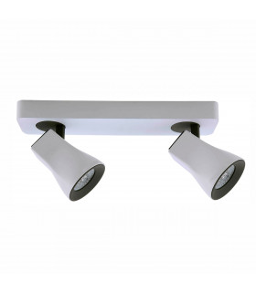 Modern spotlight Valentina White, gray 2 bulbs