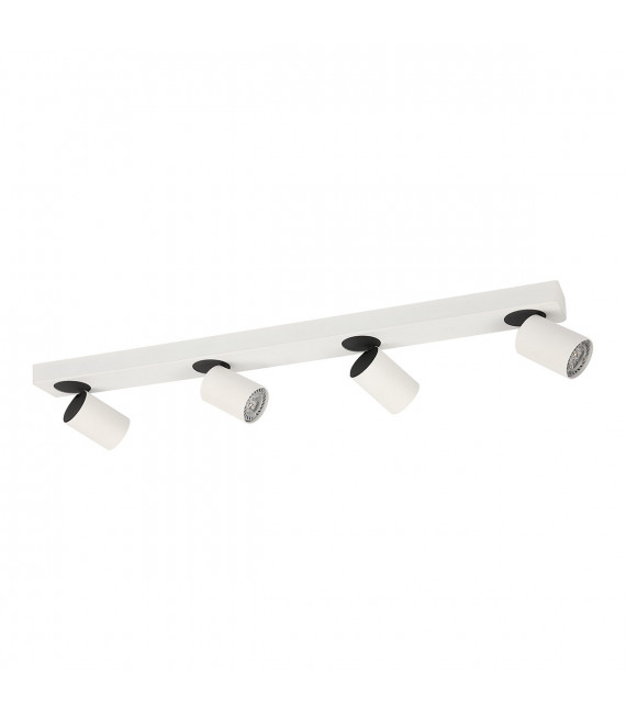 Spot moderne Federica Blanc et noir en aluminium