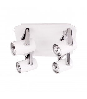 Spot moderne Bland blanc 4 ampoules