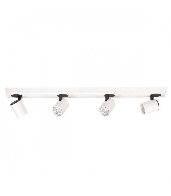 Spot moderne Elvira Blanc sable, noir sablé en aluminum