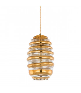 Lampada a sospensione classica Ananta Copper, miele