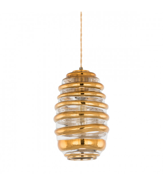 Lampada a sospensione classica Ananta Copper, miele