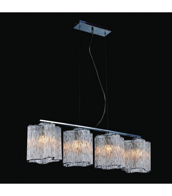Suspension classique Antonio Chrome 4 ampoules