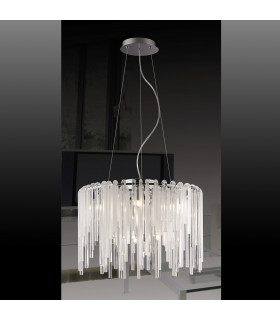 Eon Chrome classic pendant light 10 bulbs