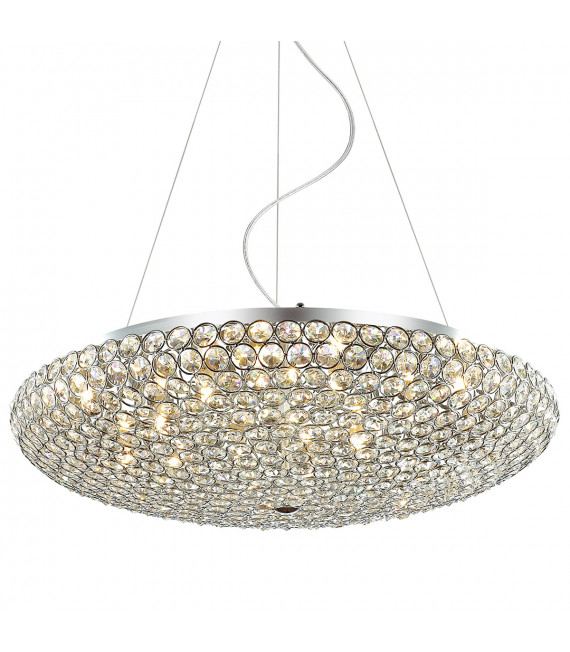 Santo Chrome classic pendant light 12 bulbs