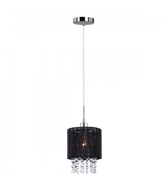 Astra BK Kristall Pendelleuchte Chrom, schwarz