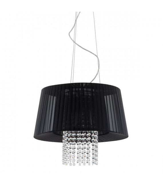 Lámpara colgante de cristal Luisa Negro