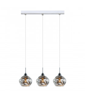 Ritmo Lampada a sospensione in cristallo cromato