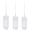 Lana WH white crystal pendant light 3 bulbs