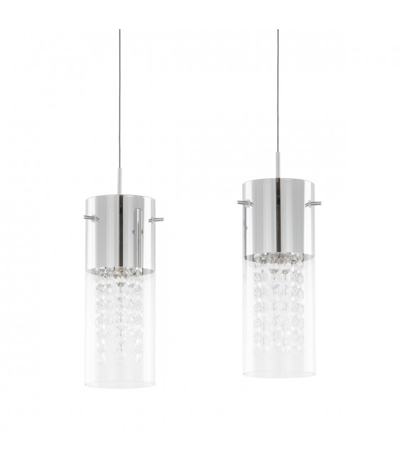 Lámpara colgante de cristal Marqu Chrome