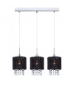 Suspension en cristal Astra BK Chrome, noir en tissu