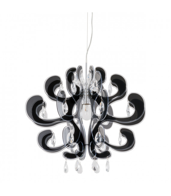Emporio Crystal Pendelleuchte Schwarz