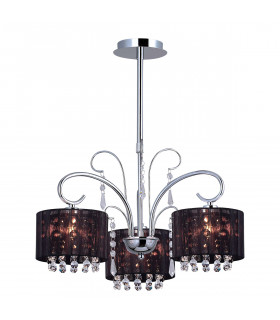 Lámpara colgante de cristal Span Negro