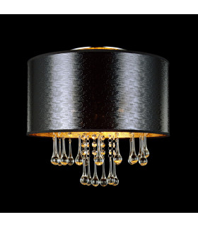 Sasha Chrome Kristall Pendelleuchte, schwarz
