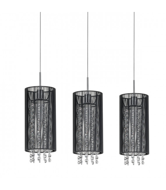 Lana BK Crystal, lámpara de suspensión Negro