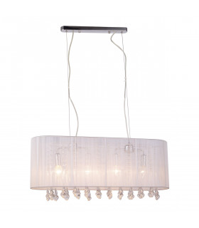 Isla white crystal pendant light 4 bulbs