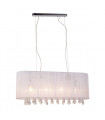 Suspension en cristal Isla blanc 4 ampoules