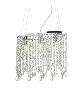 Lámpara colgante de cristal cromado Kaas