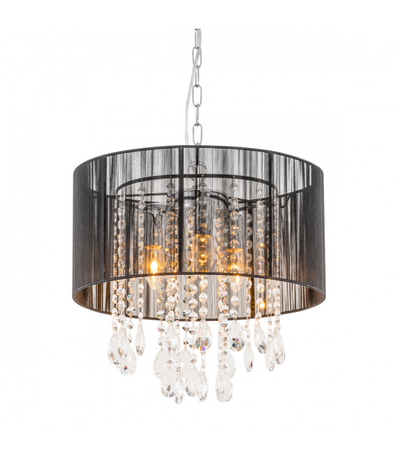Lámpara colgante de cristal negro Essence