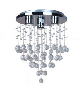 Blast Chrome Kristall Pendelleuchte