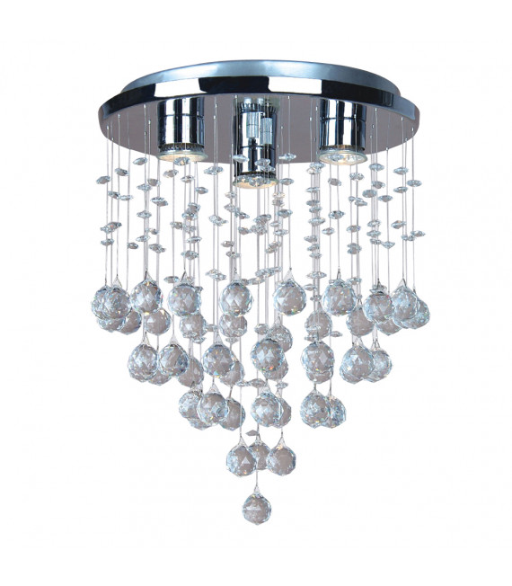 Blast Chrome Kristall Pendelleuchte