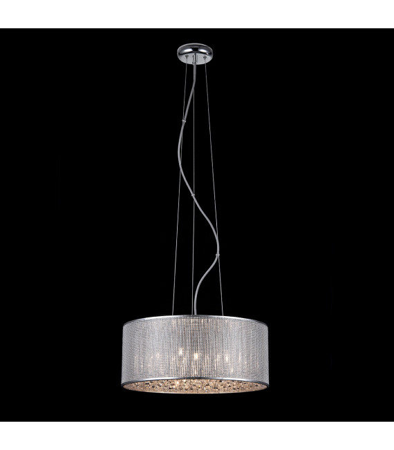 Lampada a sospensione in cristallo Quartz II Chrome