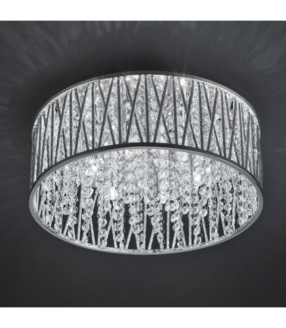 Lámpara colgante de cristal Vanessa Chrome