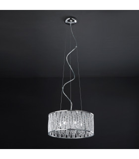 Lampada a sospensione in cristallo Vanessa Chrome