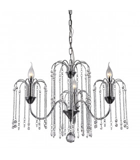 Quin Chrome crystal pendant lamp