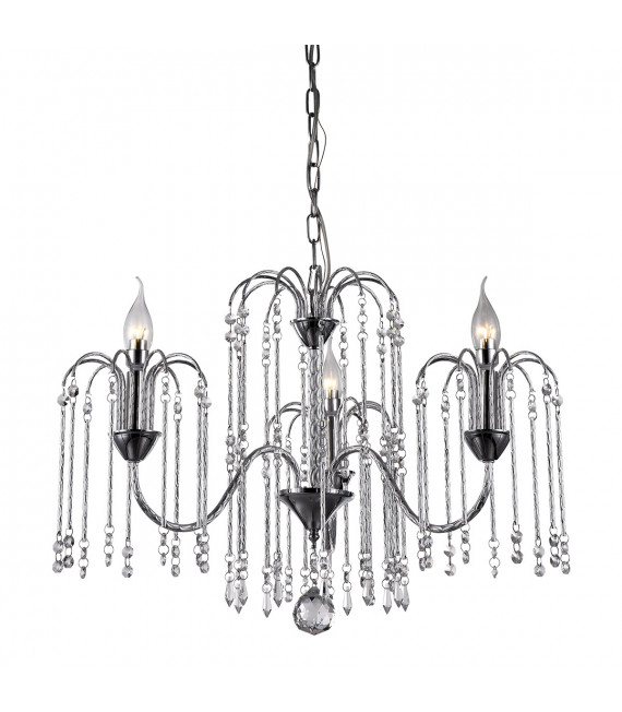 Quin Chrome Kristall Pendelleuchte