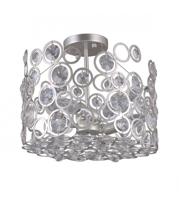 Lampadario in cristallo Nardo Champagne argento