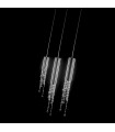 Suspension en cristal Larix Chrome 3 ampoules