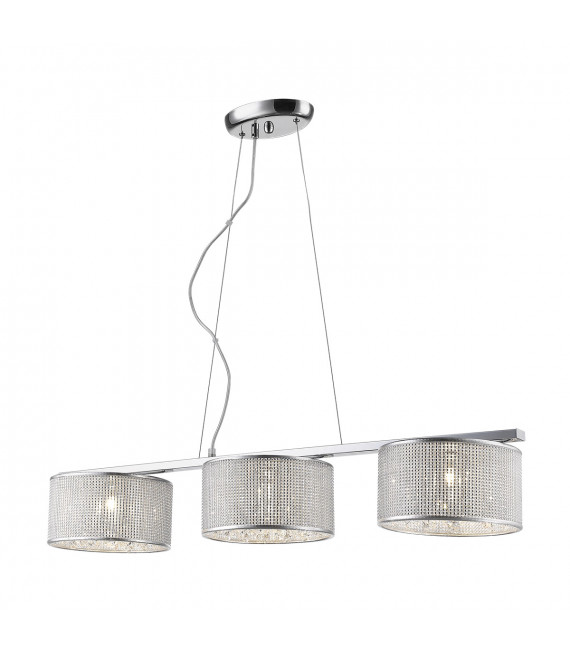 Suspension en cristal Quartz Chrome