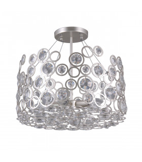 Nardo Champagne crystal pendant light silver crystal