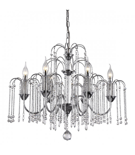 Lampada a sospensione in cristallo Quin Chrome