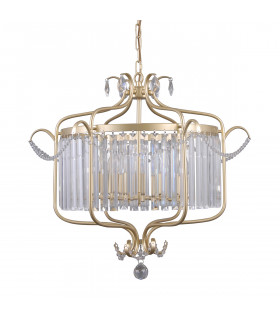 Rinaldo Champagne golden crystal suspension, height 60 Cm