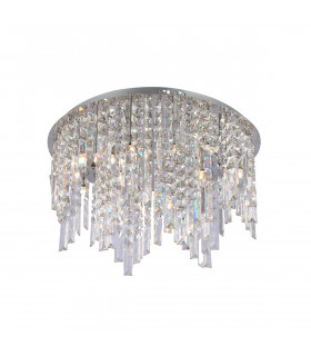 Minya Chrome crystal pendant lamp