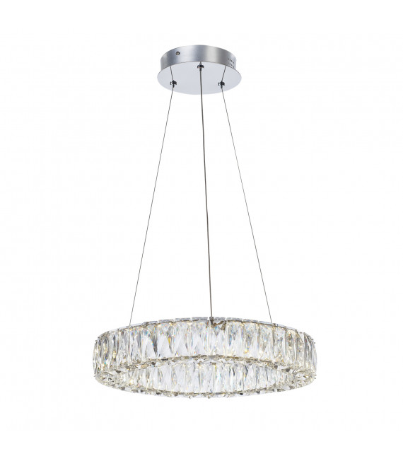 Lampada a sospensione in cristallo Perla Chrome