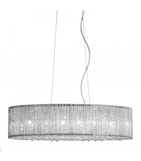 Crystal suspension Anabella silver in glass