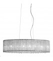 Crystal suspension Anabella silver in glass