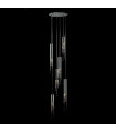 Suspension en cristal Larix Chrome 6 ampoules